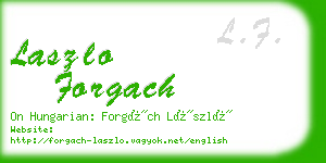 laszlo forgach business card